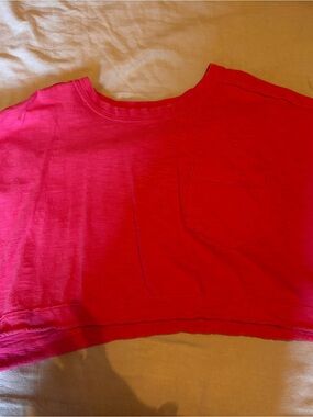 Woman’s Bright Pink Crop Tee